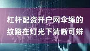 杠杆配资开户网伞绳的纹路在灯光下清晰可辨