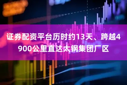 证券配资平台历时约13天、跨越4900公里直达太钢集团厂区