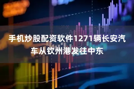 手机炒股配资软件1271辆长安汽车从钦州港发往中东